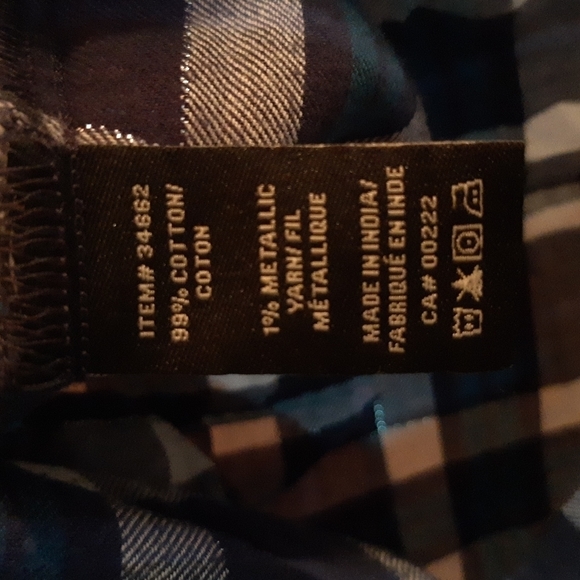 GIRLS Plaid Button Down 26 - Picture 6 of 8